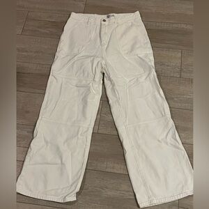 Princess Polly White Wide Leg Structured Jean Pant SIZE 10